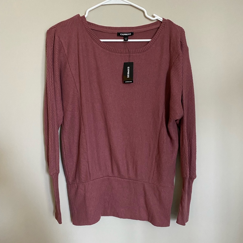 Express Ribbed Mauve Sweater